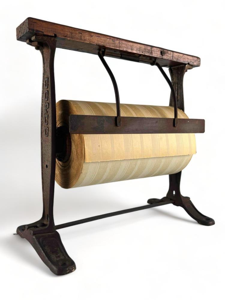Antique Cast Iron Paper Dispenser With Original Paper Roll (1 of 15)