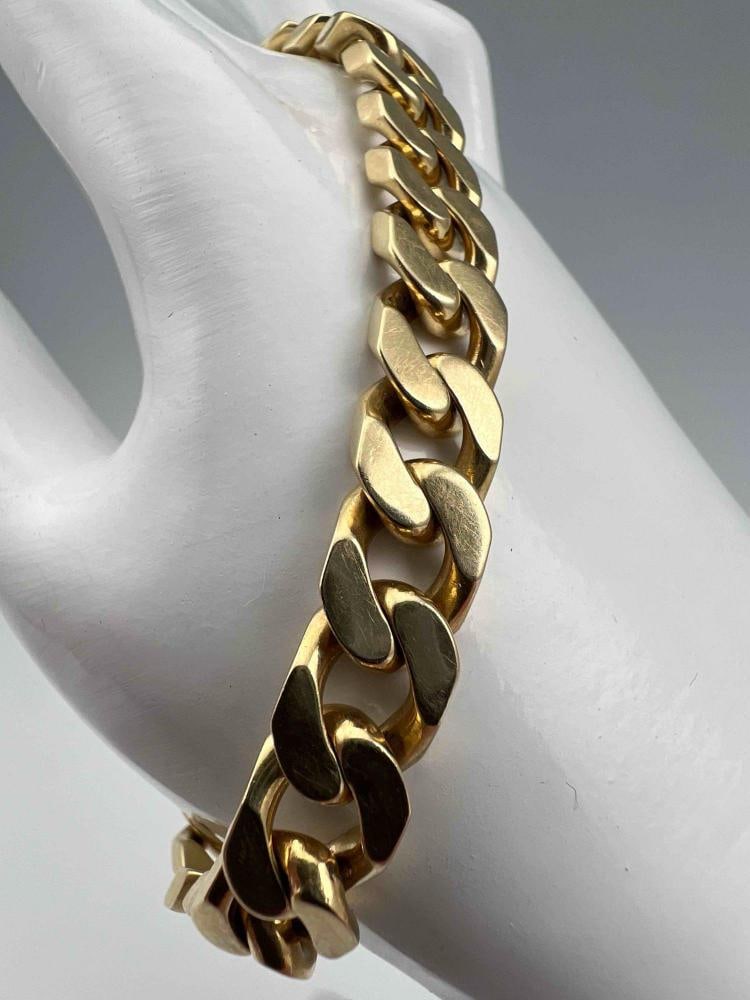 14K Mens Chain Link Bracelet (1 of 8)