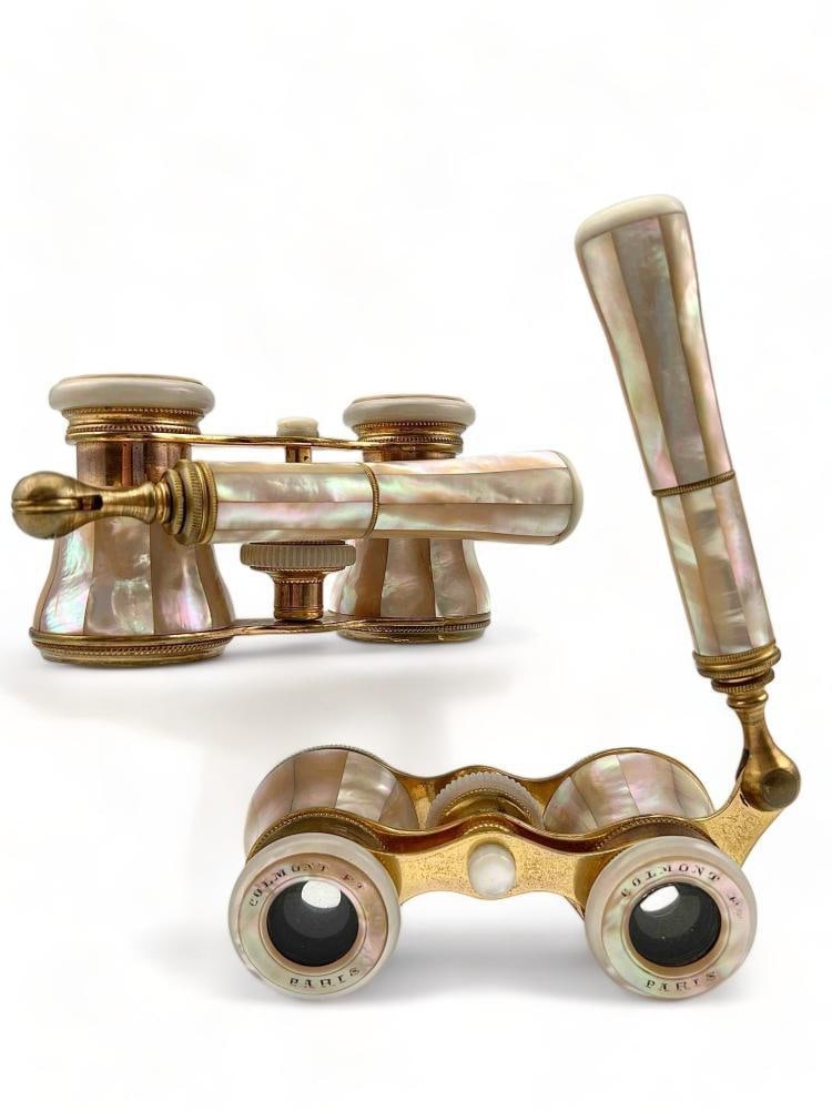 Two Pairs Of Antique French Mother Of Pearl Inlaid Opera Glasses (1 of 16)