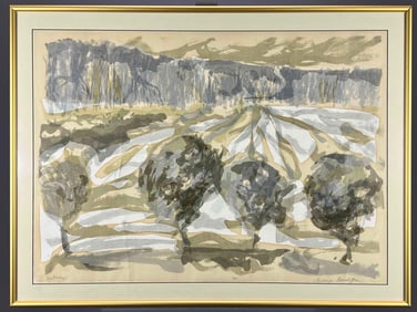 R. Roger Remington, Winterscape, Lithograph on Paper