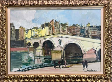 European Cityscape, Oil On Canvas. Signed Perceval lower right.