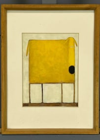 Daniel Patrick Kessler, Square Pets Yellow Dog Print