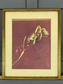 Carl Moran, "Dreaming," Mid Century Pin-Up Print