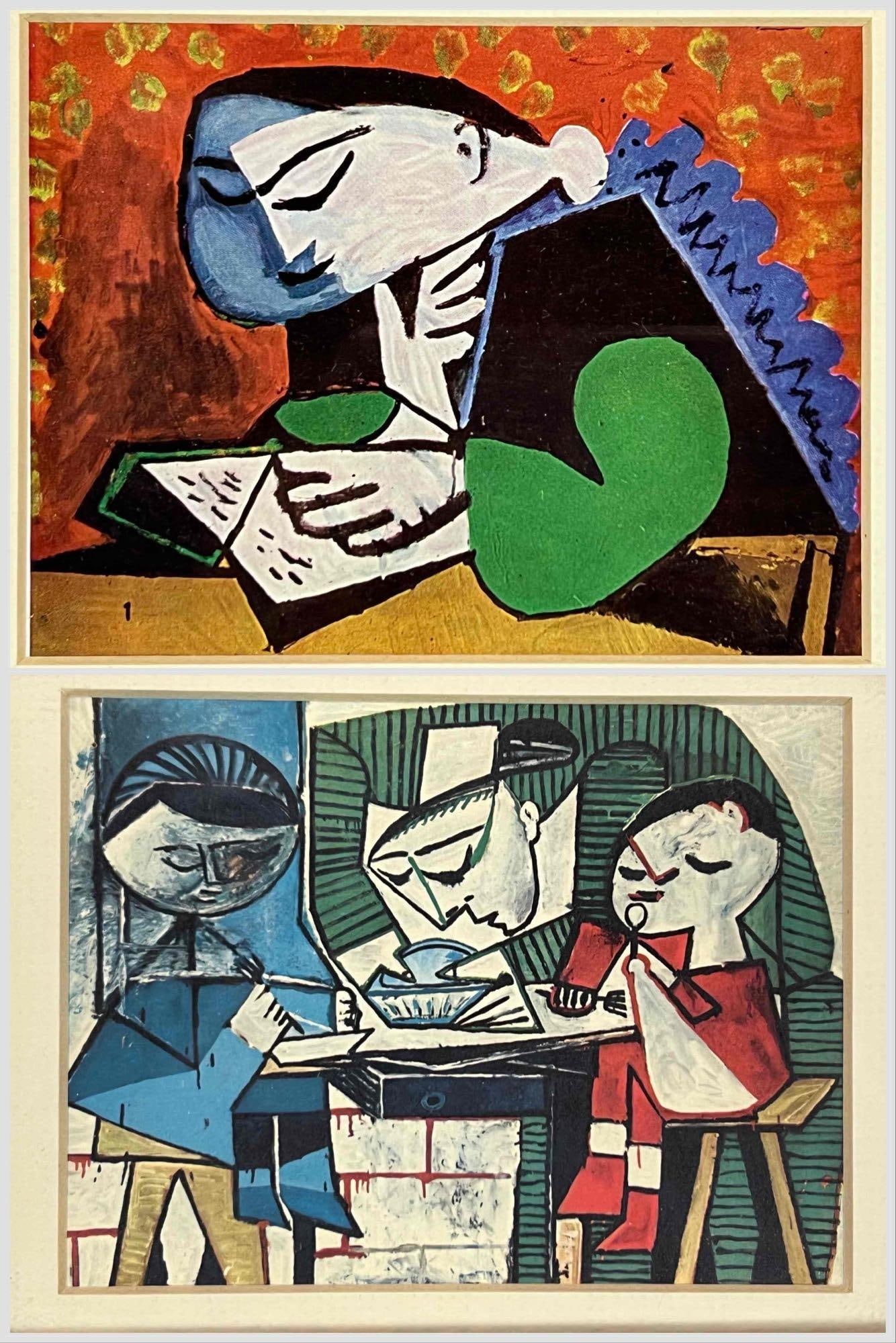 Two Framed Prints, After Picasso: Two Framed Prints, After Picasso. Each 7.75W x 5.75H x 0.75D in. Sight 5.25W x 4.0H in. All Measurements are Approximate.