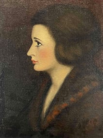 James Everett Stuart, Portrait of the Artist's Niece, Oil on Board