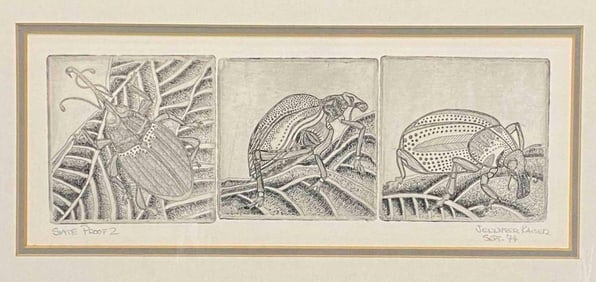 Jennifer Kaiser, Three Beetles, Mid Century State Proof