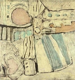 Mid Century Abstract, Oil on Canvas, Signed Griffin