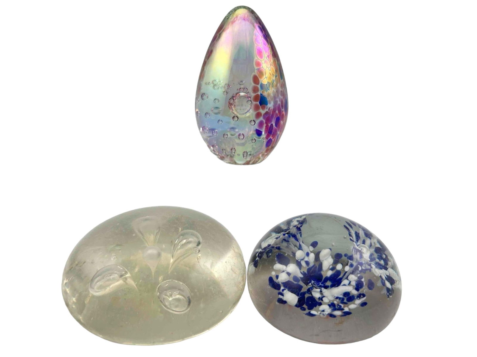 Three Art Glass Paperweights, One Opalescent (1 of 20)