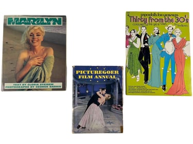 Three Vintage Marilyn Monroe & Movie Star Themed Books