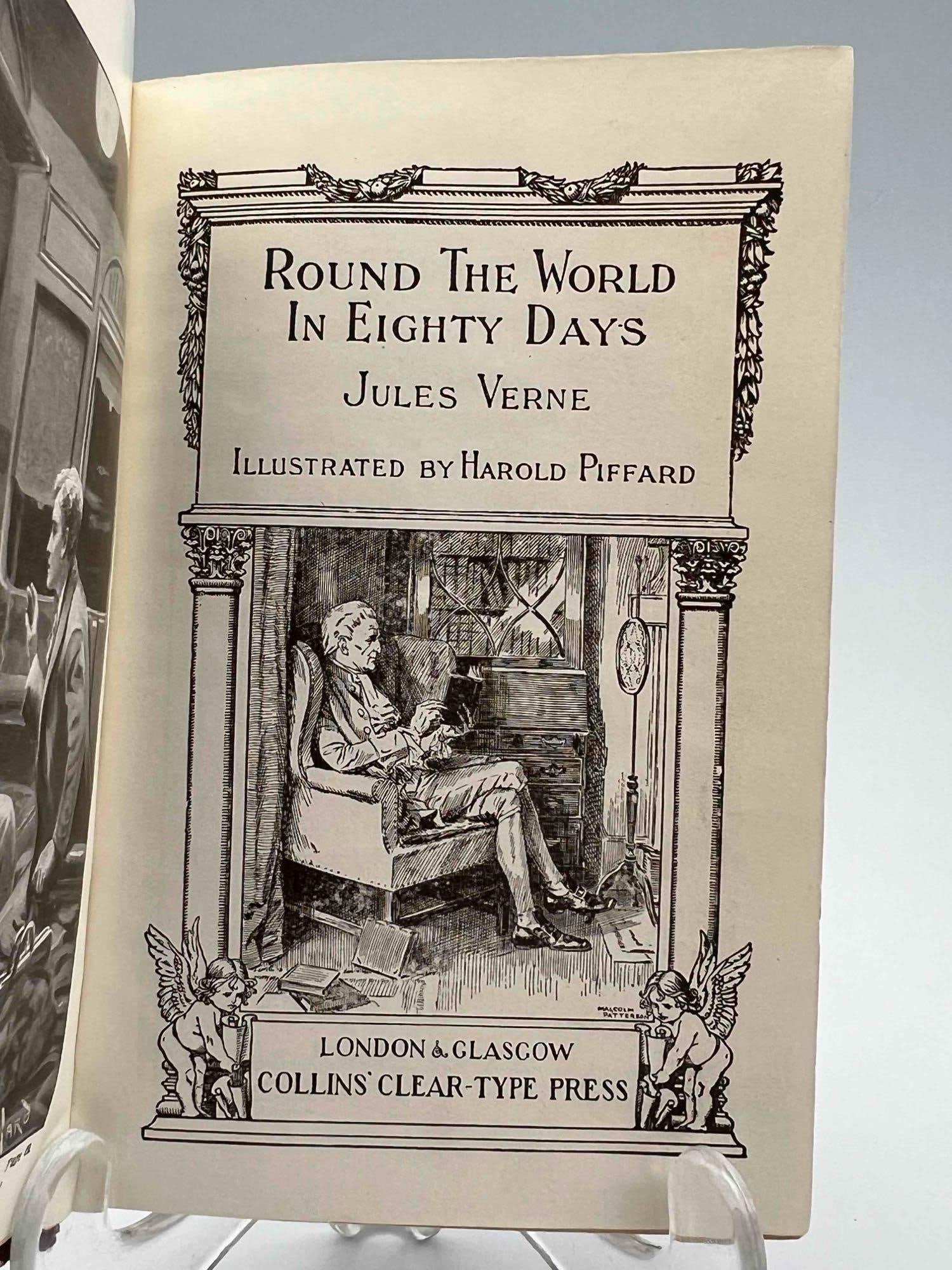 Jules Verne, Round the World in Eighty Days, Collins Clear Type Press, Leather Binding (1 of 6)