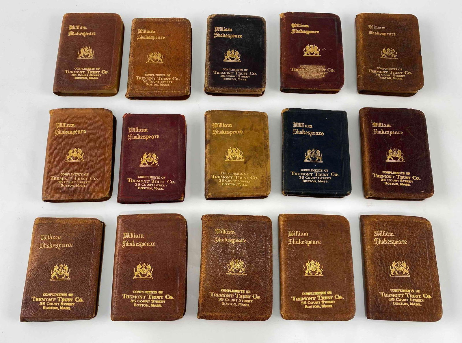 Set Of Early 20th Century Miniature Advertising Leather Bound Shakespeare Books (1 of 7)