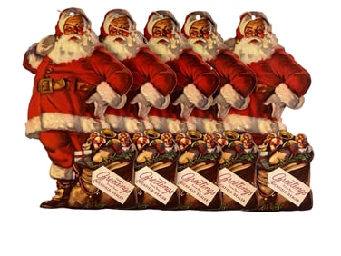 Ca. 1950's Santa Claus Advertising Cut Outs