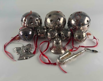 Group Of Silverplate Ornaments