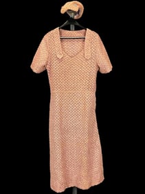 1950's Hand Knitted Dress & Matching Hat