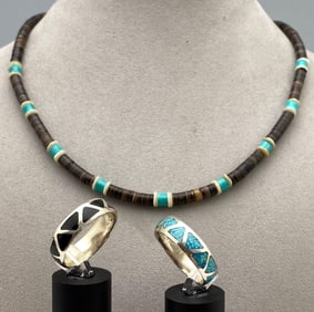 Native American Necklace And Rings