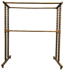 Antique Carved Wooden Quilt Rack