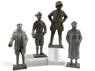 Four Miniature Lead Soldiers & Figures, Cameo Personalities
