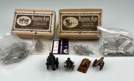 Horse Buggy & Miniature Cannon Models, "Bygone Age"