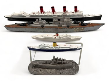Lot Of Miniature Metal Ship Models