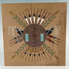 Rita Johnson, Navajo Sand Painting On Board