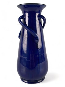 Older Signed Blue Art Pottery Vase