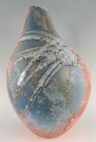 Tony Evans, Large Raku Art Pottery Vase