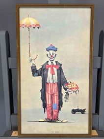 Framed Vintage Clown Print, "Mr. Otto."