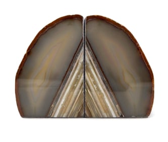 Pair Of Polished Geode Bookends