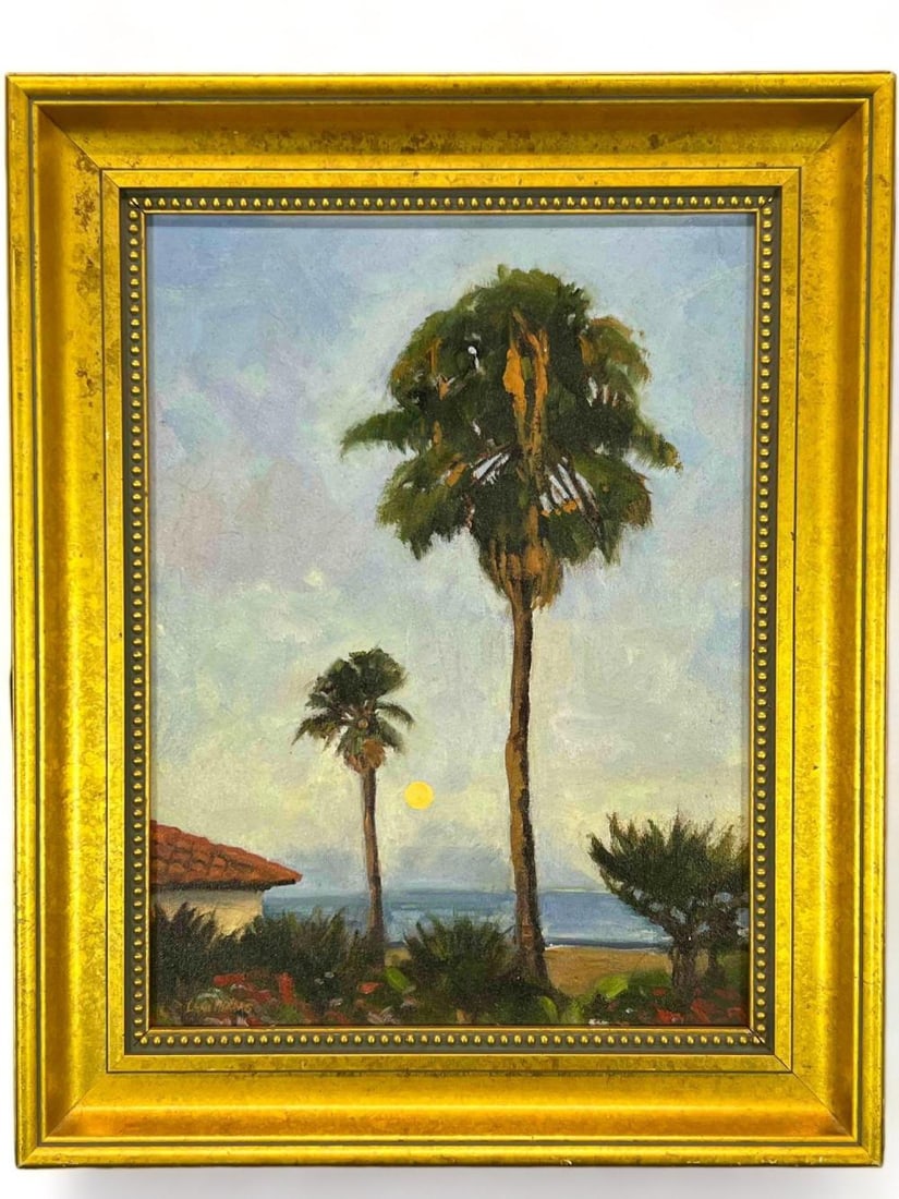 Laura Williams (American, 20th C.), Moon Rising Over San Felipe, Oil On Board (1 of 11)