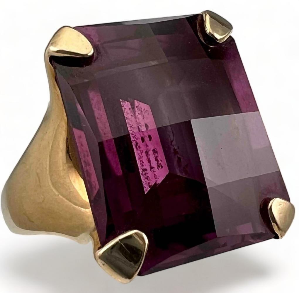 14K Faceted Purple Sapphire Cocktail Rin (1 of 7)
