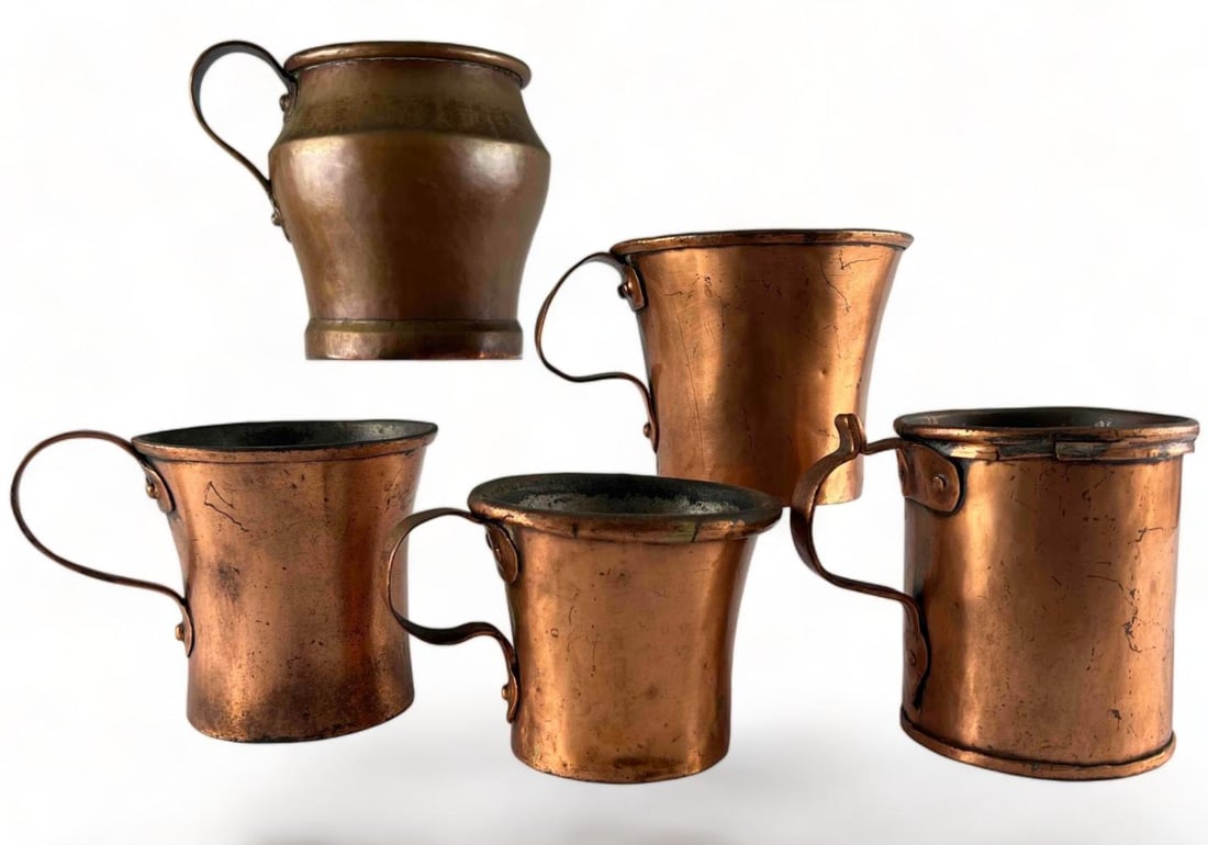 Group Of Civil War Era Copper Mugs (1 of 20)