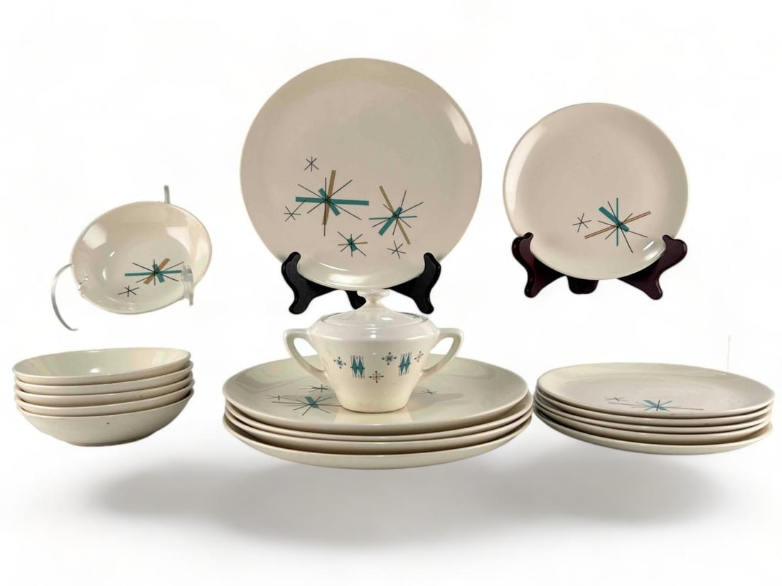 Salem North Star Pattern Mid Century Modern Atomic Style Dinnerware (1 of 20)