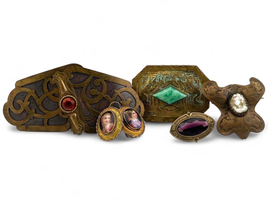 Group Of Antique Costume Jewelry Pieces (1 of 13)