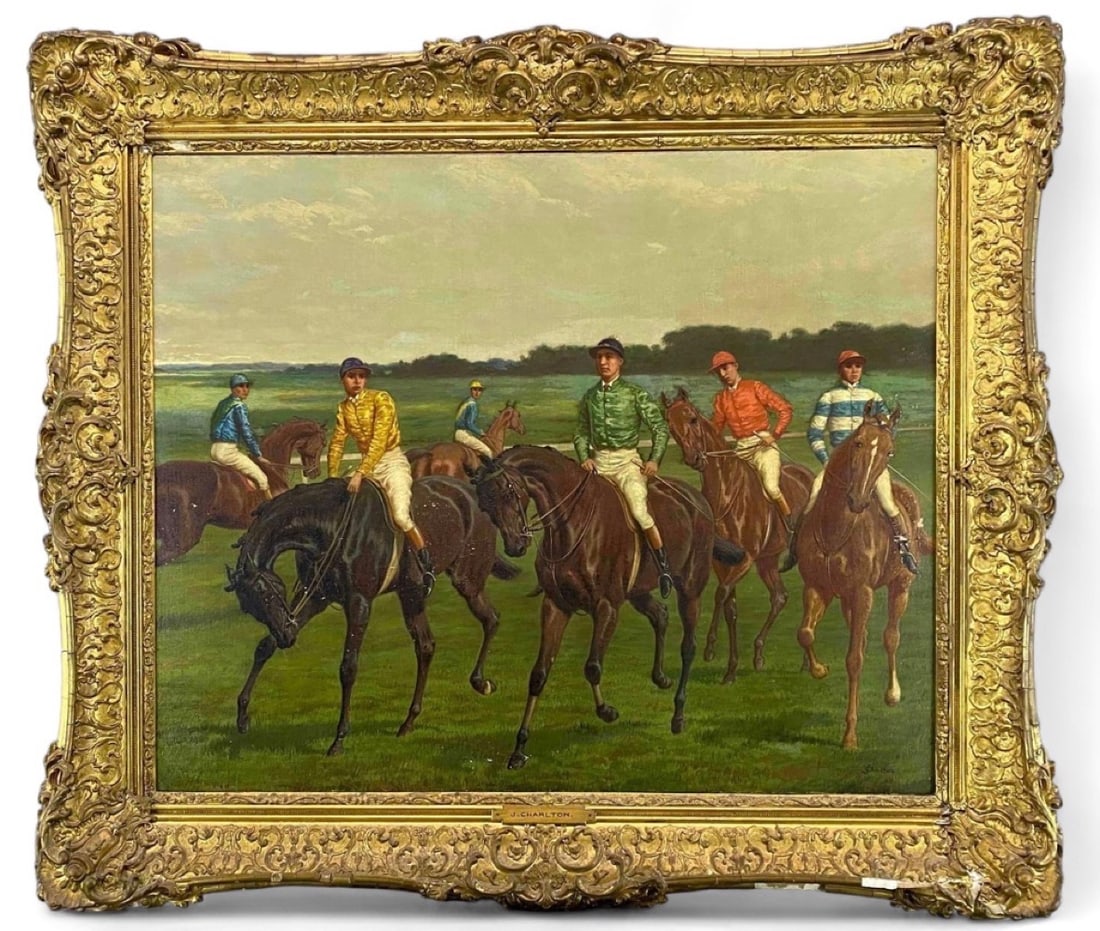 John Charlton (British, 1849-1917), Equestrian Scene, Oil On Canvas (1 of 17)