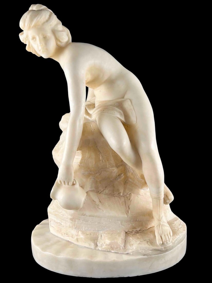 Venus at the Bath, Italian Marble Sculpture, Signed (1 of 17)