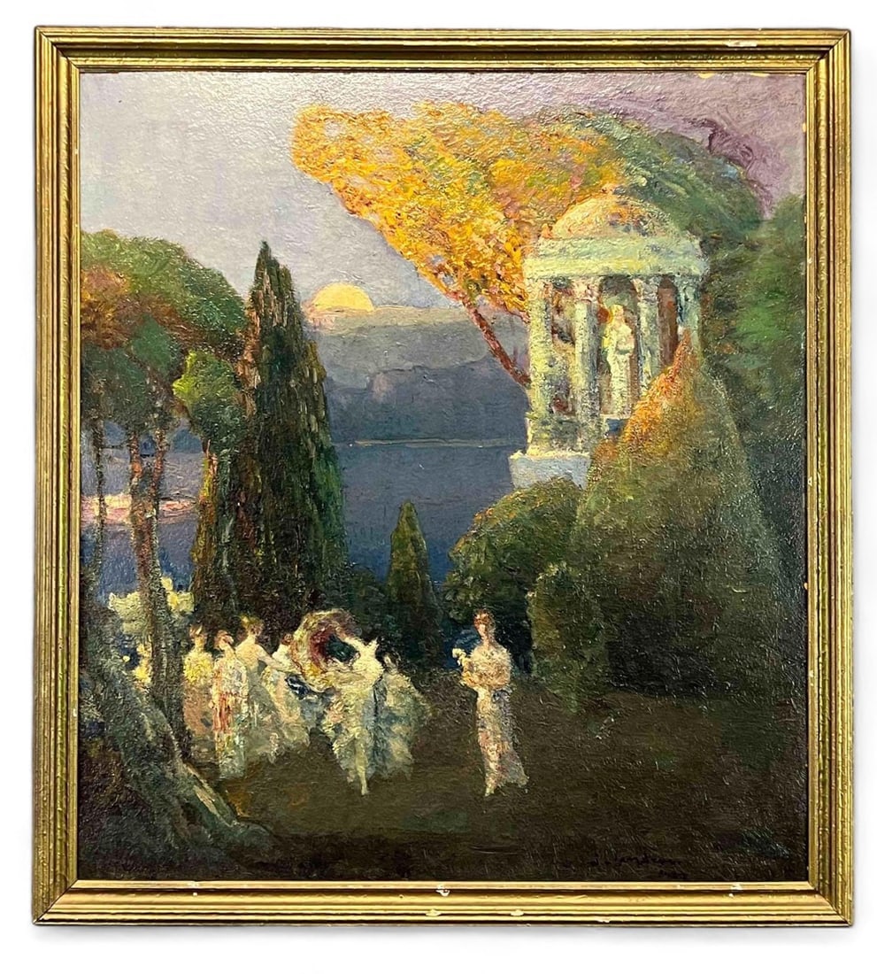 Sandor Leopold Landeau (Hungarian/American, 1864-1924) Grove of Daphne, Oil On Canvas (1 of 19)