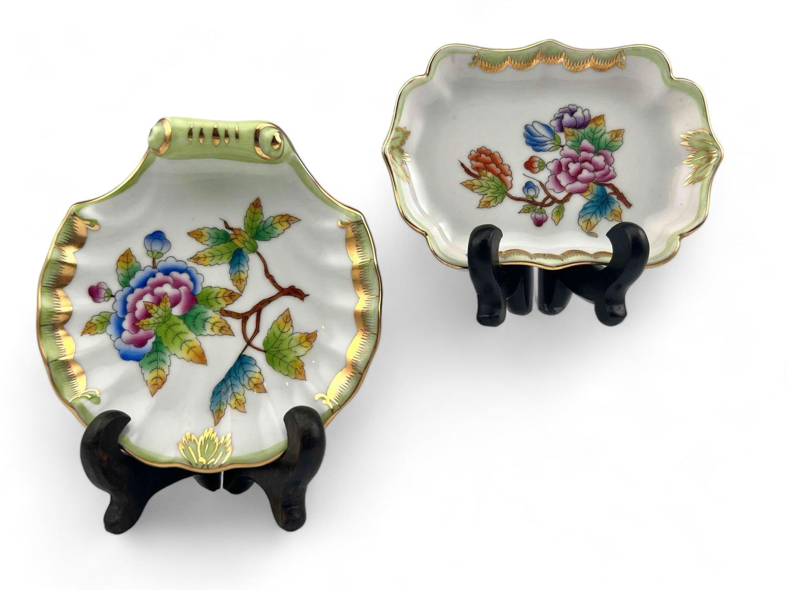 Two Herend Hungary Hand Painted Porcelain Plates (1 of 10)