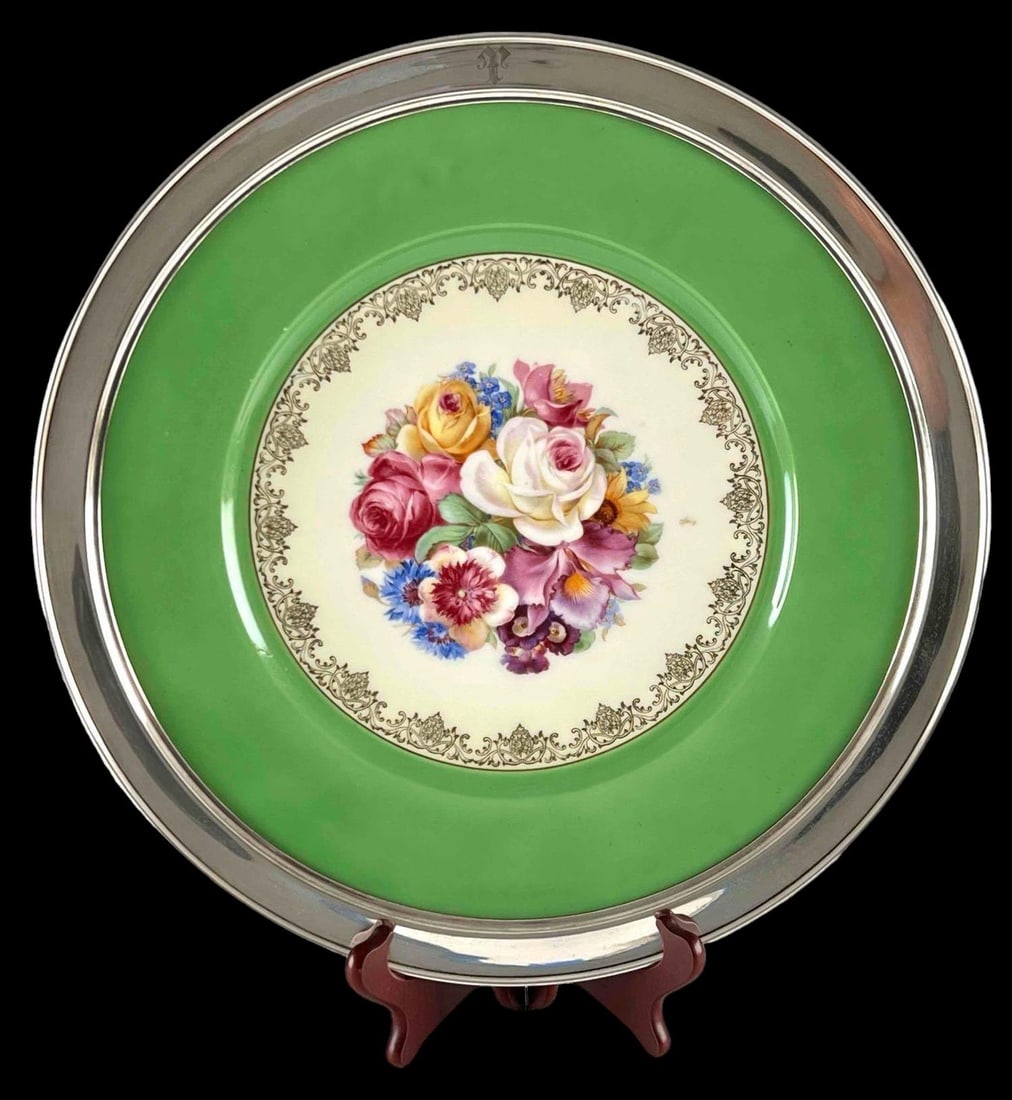 Tirschenreuth Porcelain Silver Rimmed Plate (1 of 13)