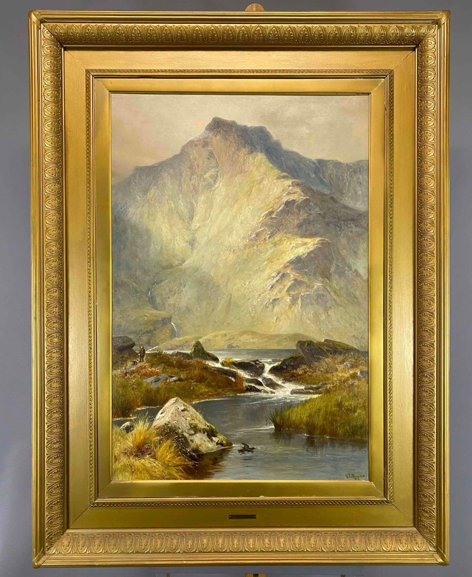 Henry Turner Munns (British, 1832-1898) Mountain Landscape, Oil On Canvas (1 of 13)