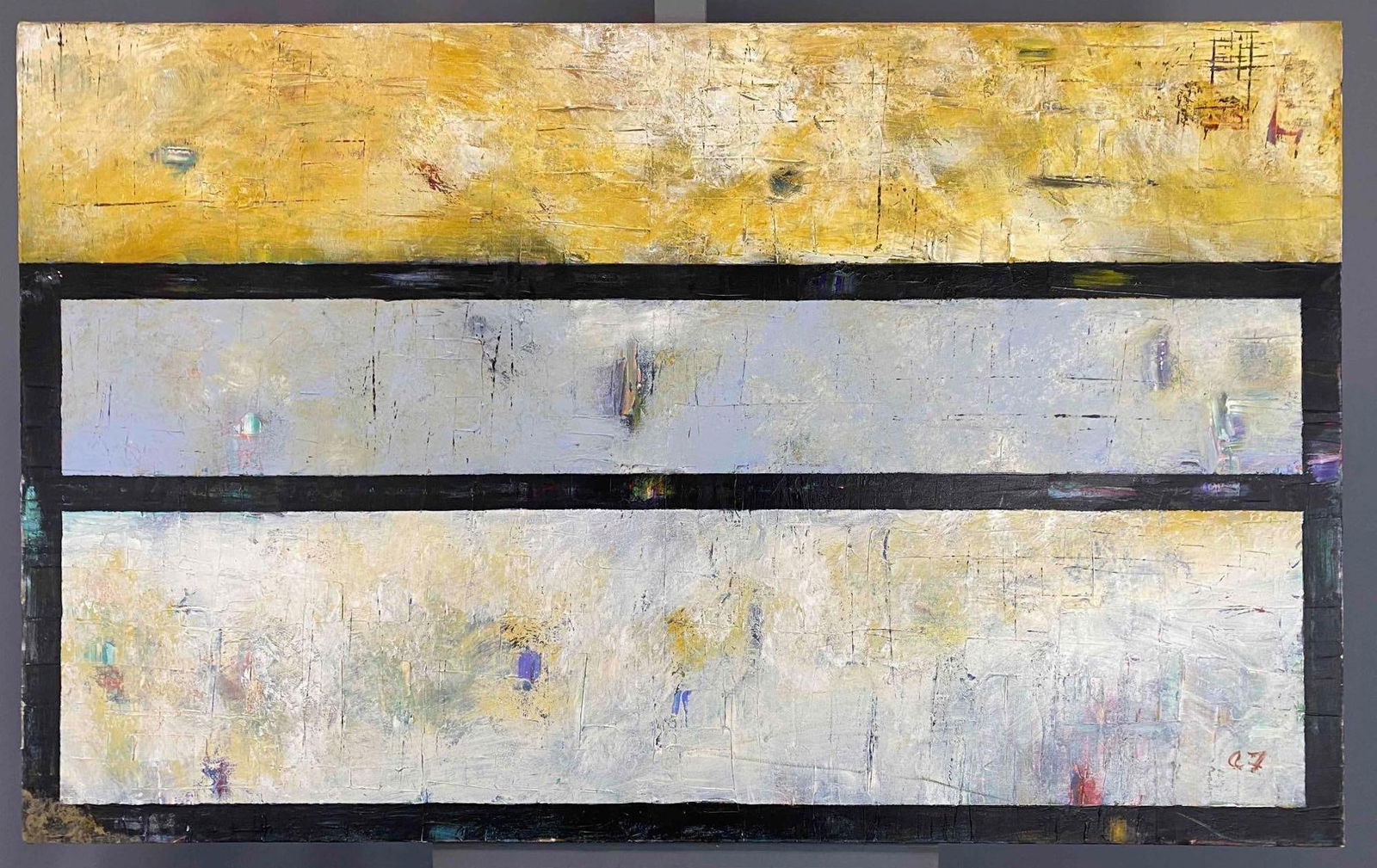 Alfie Fernandes (American, 1959-) Abstract Geometric Oil On Canvas (1 of 7)