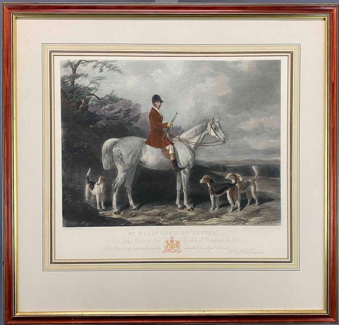 The Duke of Beanfort On His Horse "Bertha," 19th C. Engraving (1 of 12)