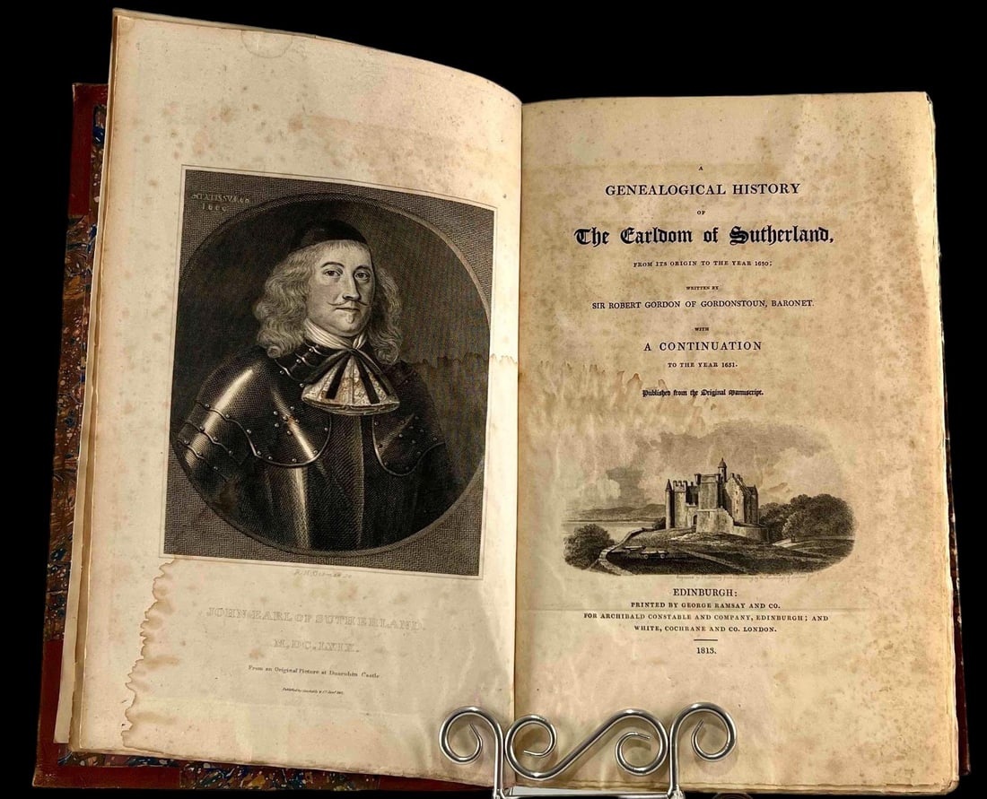 A Genealogical History Of The Earldom Of Sutherland, Sir Robert Gordon, 1813 (1 of 20)