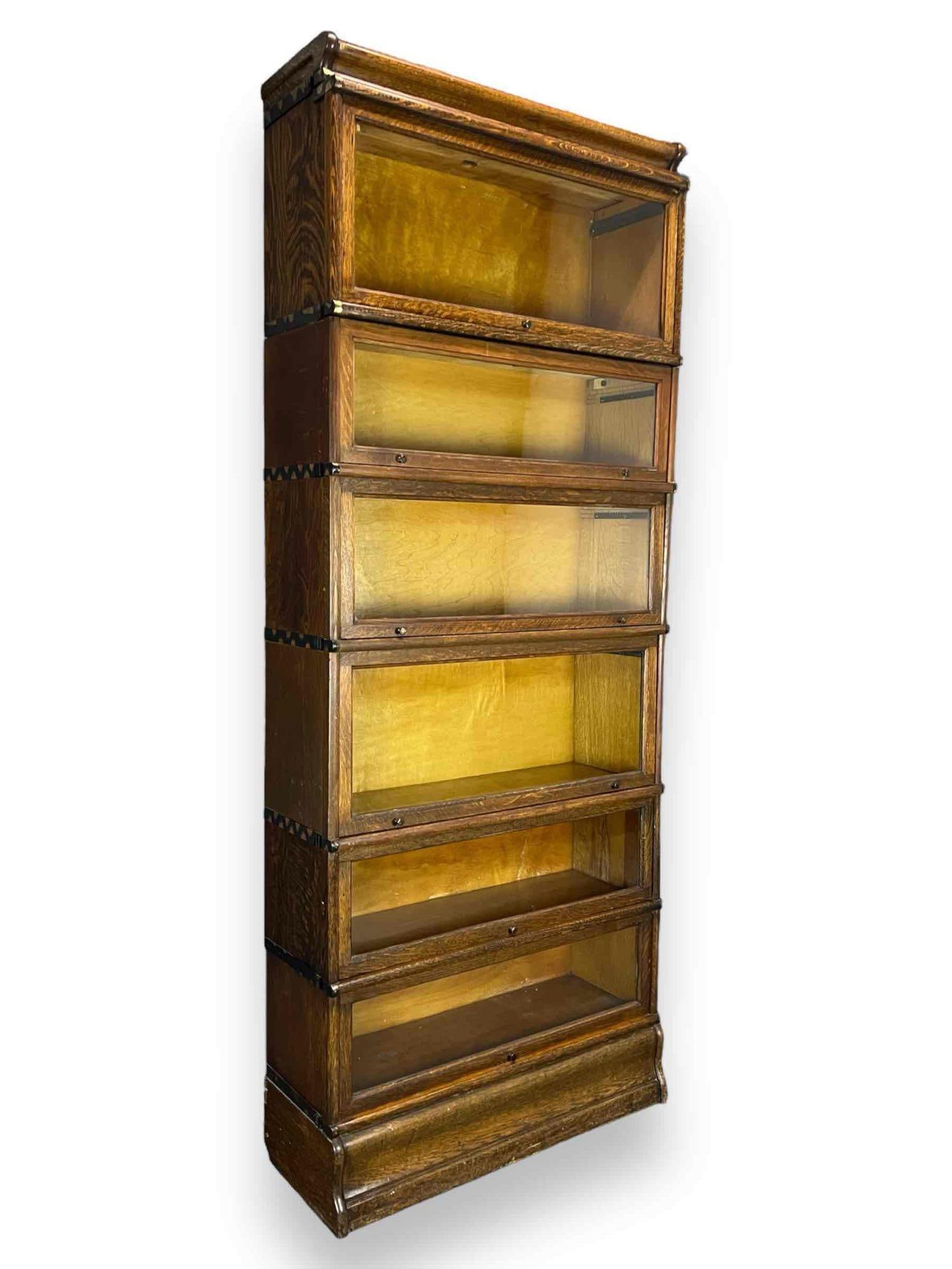 6 Stack Stacking Oak Barrister Bookcase (1 of 18)