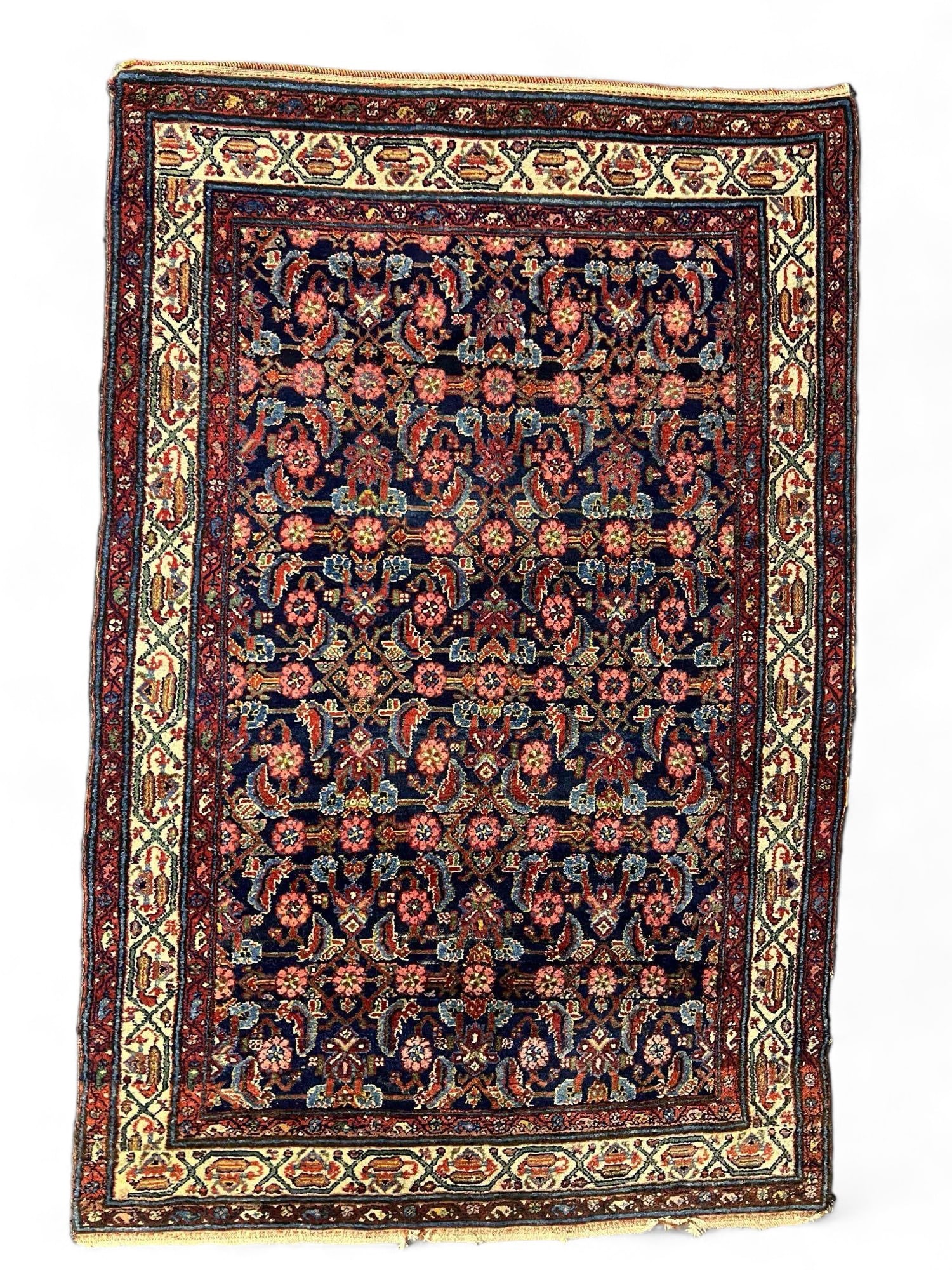 Hand Woven Persian Style Wool Rug: Hand Woven Persian Style Wool Rug. Approximately 80.0L x 52.5W in. 4.25 x 6.5 ft