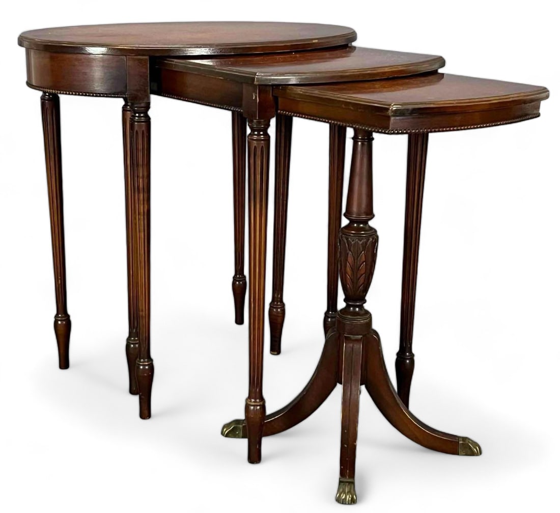 Imperial Duncan Phyfe Style Mahogany Nesting Tables (1 of 15)