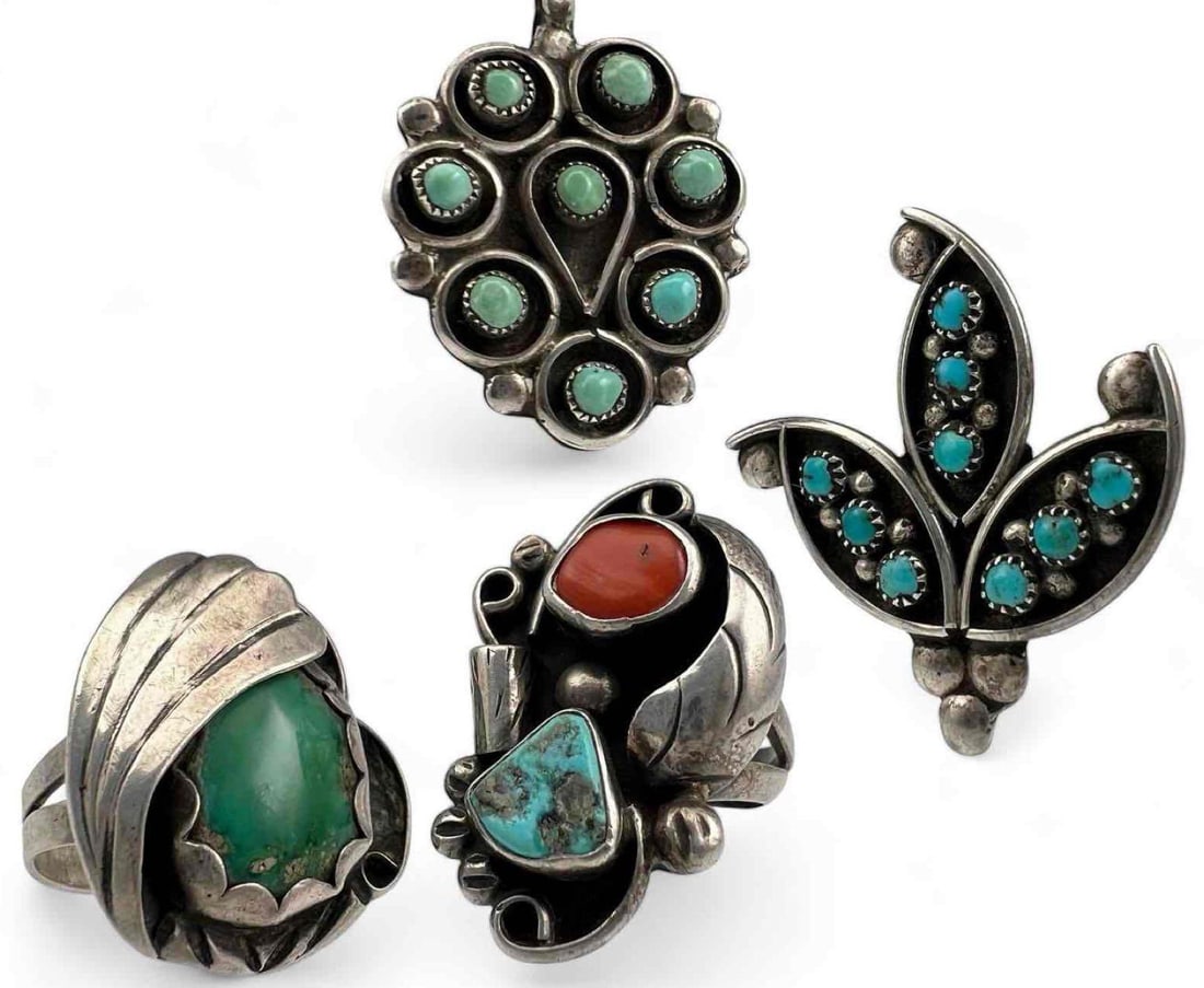 Native American Sterling Silver Turquoise Jewelry (1 of 14)