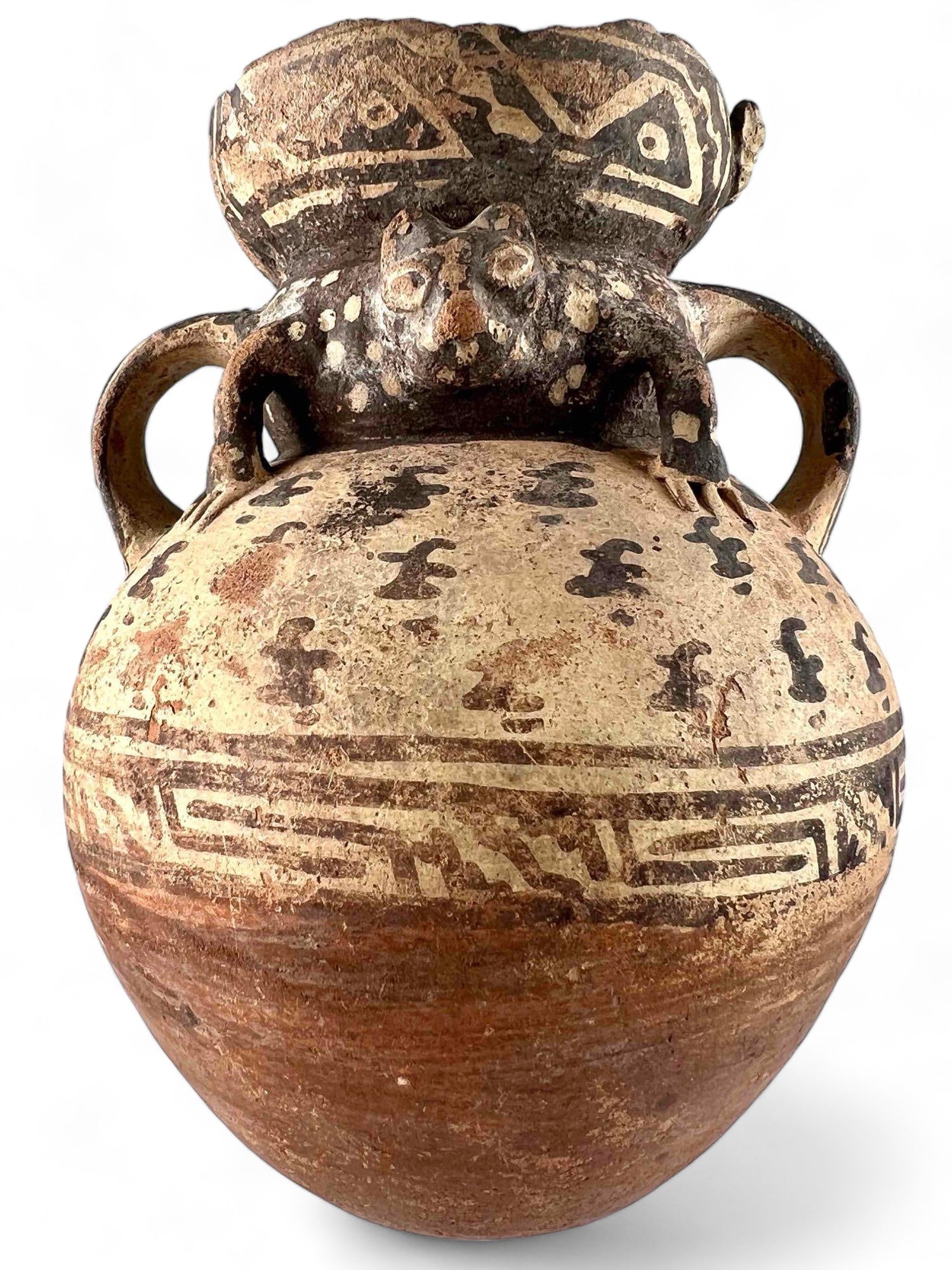 Pre Columbian Chancay Polychrome Jaguar Vessel (1 of 5)