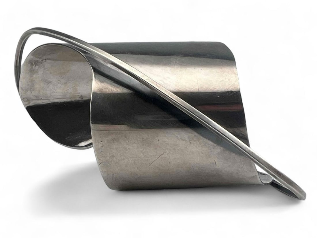 Ed Wiener Sterling Silver Modernist Cuff Bracelet (1 of 9)