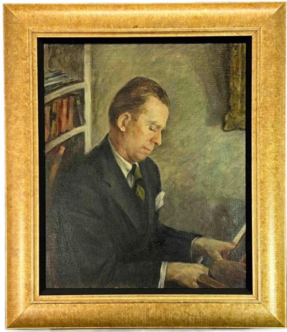 Jane White Cooke (American, 1913-2011) Portrait Of A Man, Oil On Canvas (1 of 10)