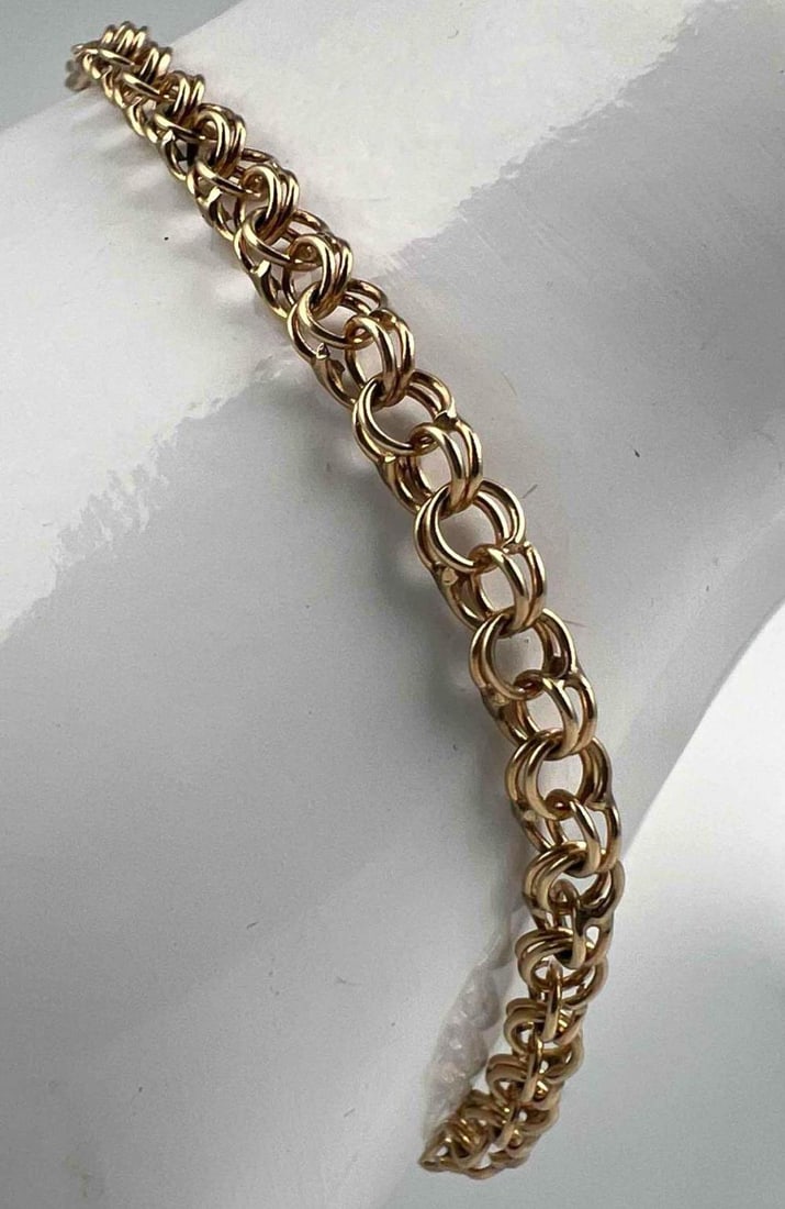 14K Yellow Gold Chain Link Bracelet (1 of 6)
